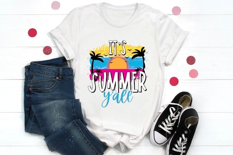 It's Summer Y'all PNG Sublimation Print Shirt Mockup Image.jpg