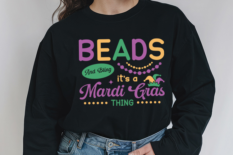 Beads And Bling It's a Mardi Gras Thing SVG