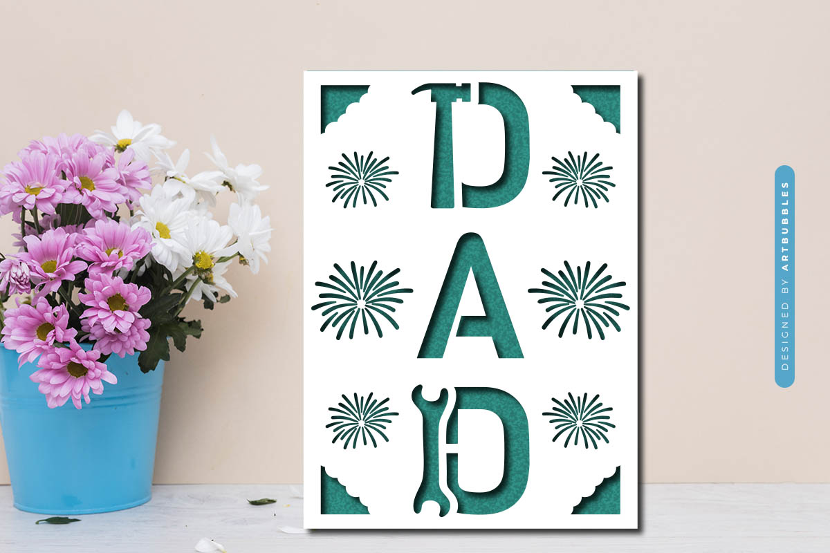 Beautiful Happy Father's Day Card SVG Image.jpg