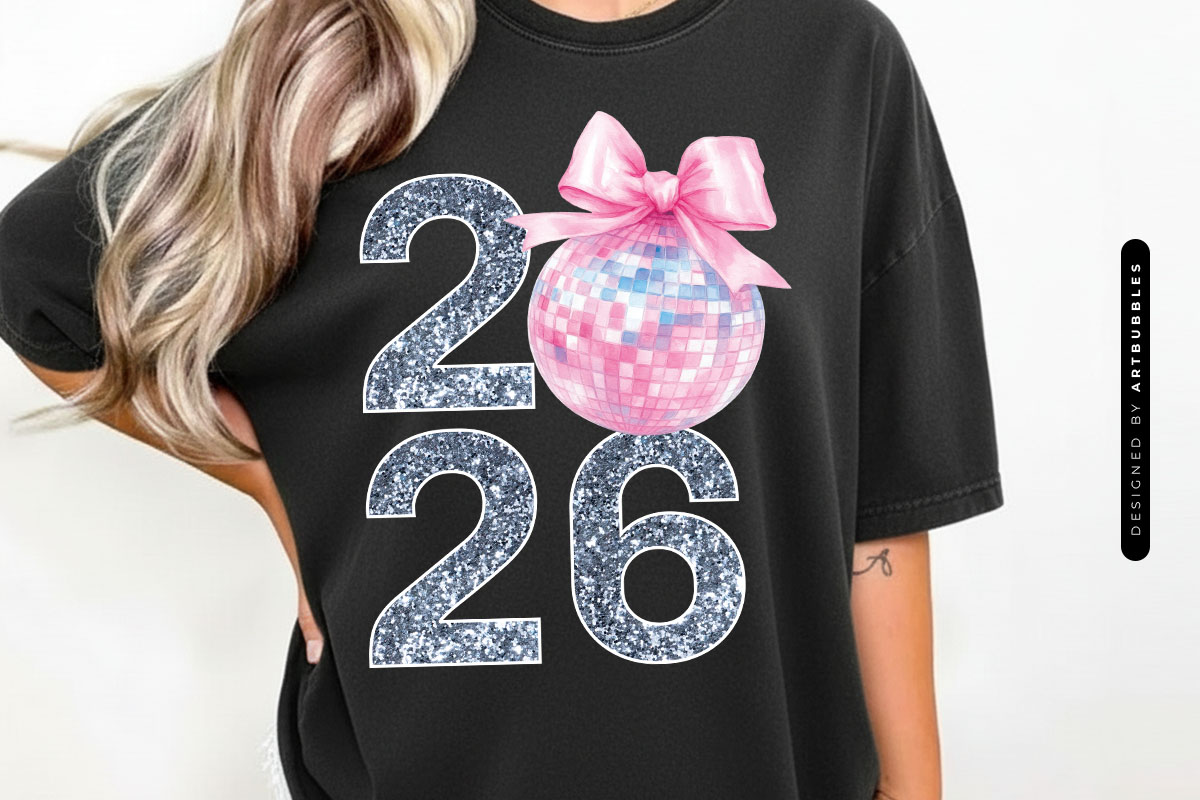 Coquette 2026 New Year Sublimation Design