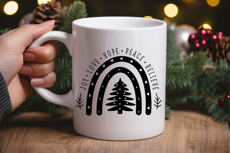 Joy Love Hope Peace Believe - Boho Christmas SVG Mug Mockup Image.jpg