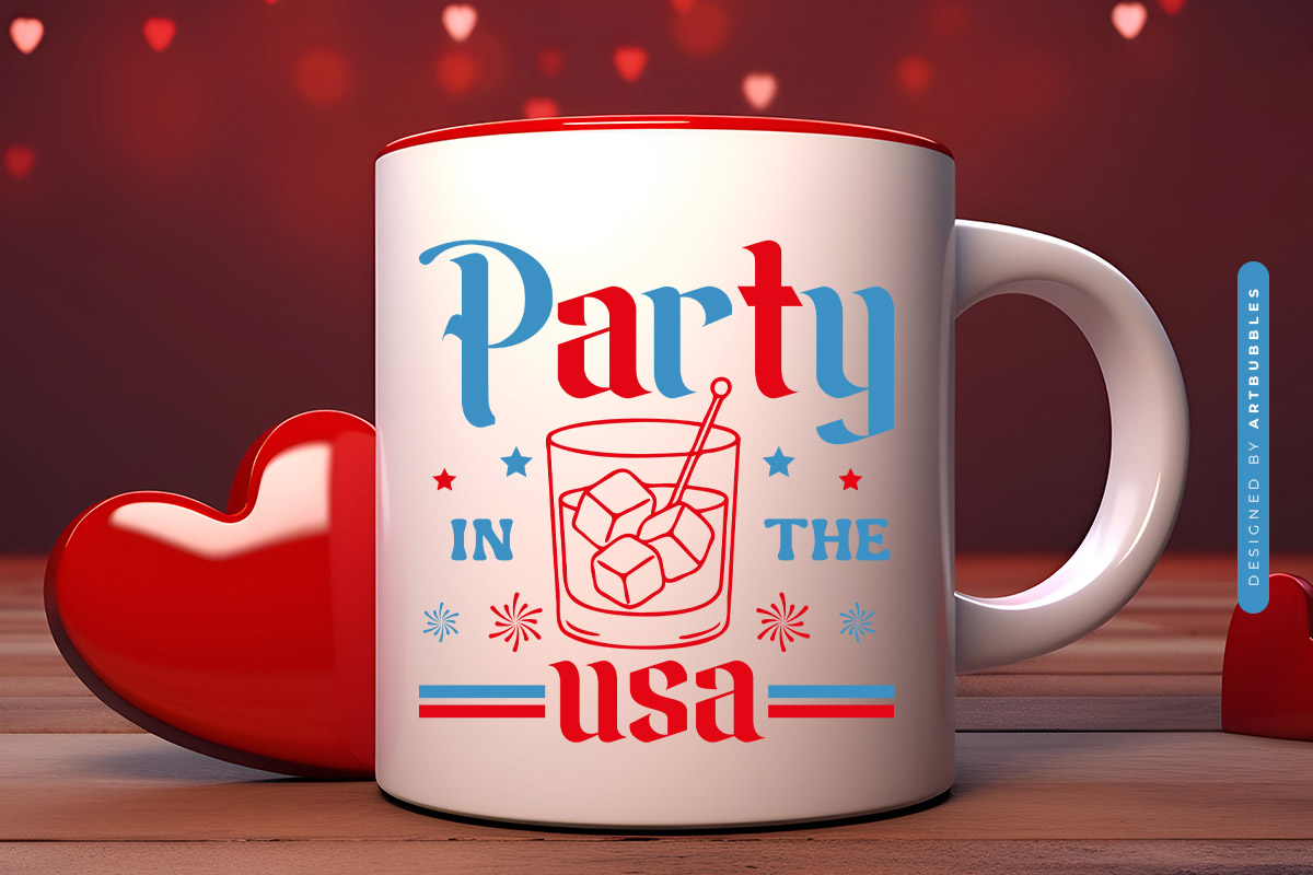 Party in the USA - Funny 4th of July SVG Mug Mockup Image.jpg
