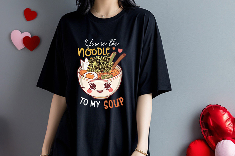 Food Pun Funny Valentines Sublimation Design Black Shirt Mockup Image.jpg