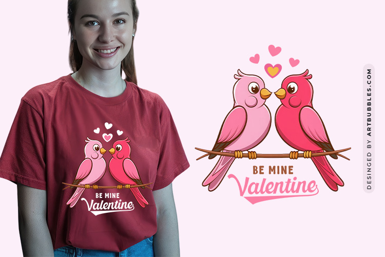 Retro Be Mine Valentine Sublimation Design Image.jpg