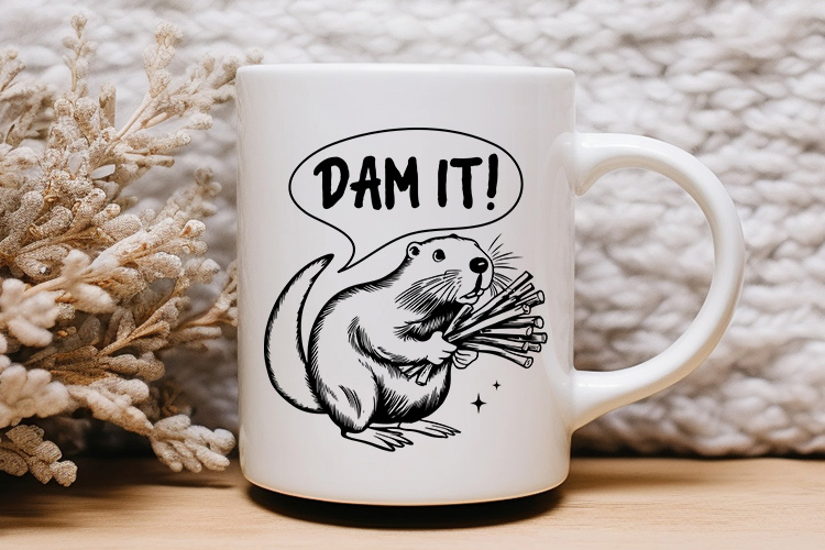 Dam It - Funny Rabbit SVG Vector Mug Mockup Image.jpg