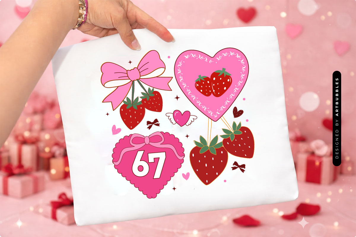 Coquette Strawberry Valentine 67 Sublimation Tote Mockup Image.jpg