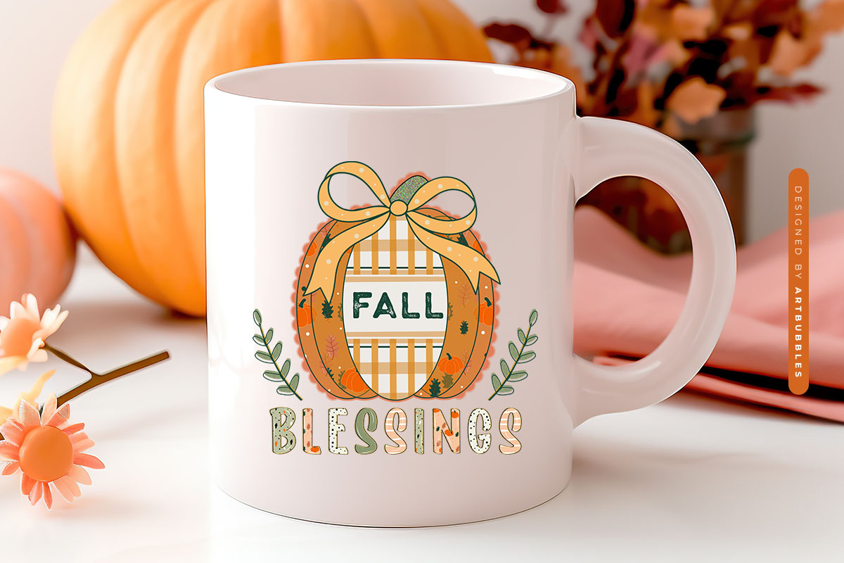 Preppy Fall Blessings Coquette Sublimation Mug Mockup Image.jpg