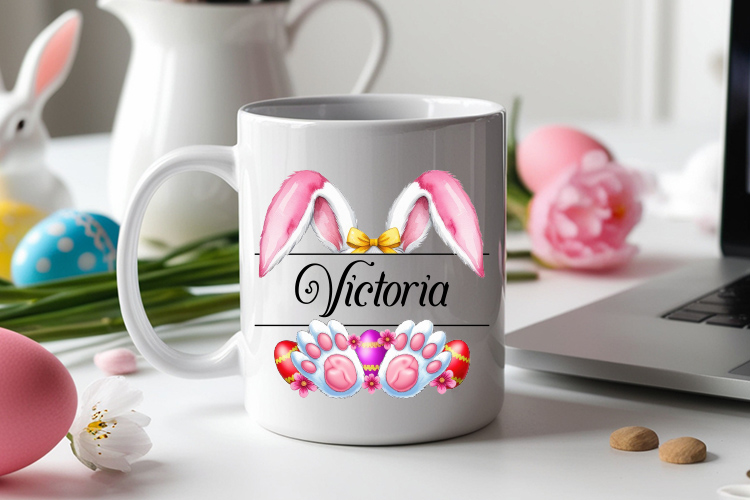 Cute Easter Bunny Split Monogram PNG Clipart Mug Mockup Image.jpg