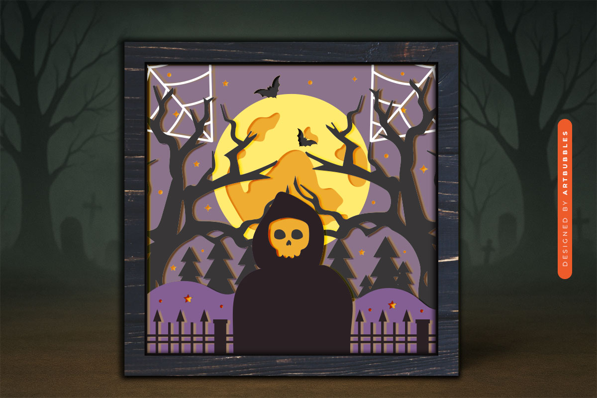 Ghost Halloween Layered Shadow Box SVG Image 3.jpg