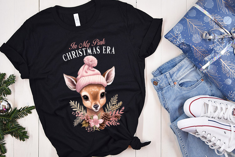 In My Pink Christmas Era Sublimation Design Shirt Mockup Image.jpg