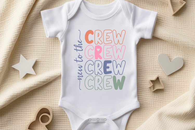New to the Crew - Newborn Baby Design SVG Onesie Mockup Image.jpg