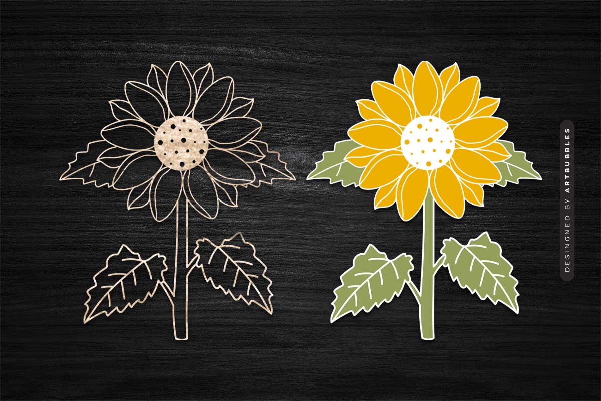 Laser Cut Sunflower SVG Design Image.jpg