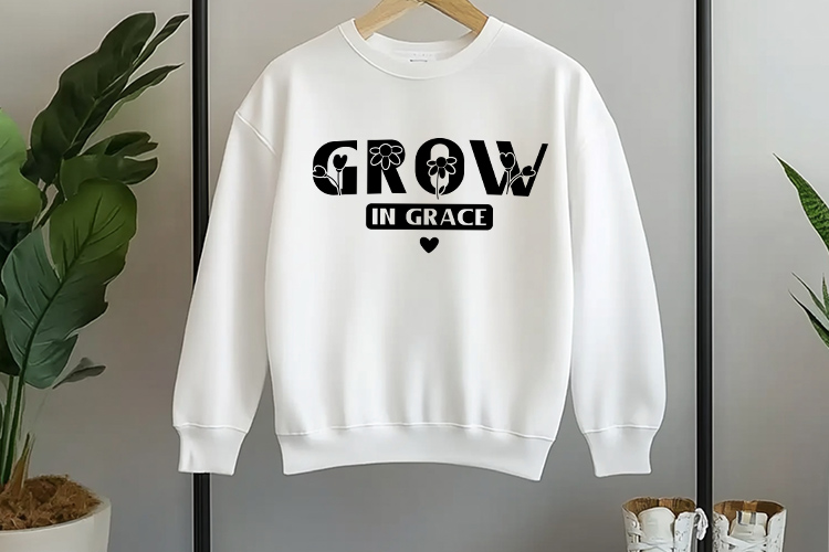 Grow in Grace - Wildflower Quote SVG File Tshirt Mockup Image.jpg
