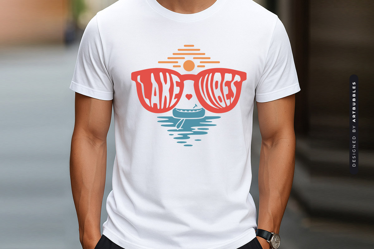 Lake Vibes SVG Cut File T-shirt Mockup Image.jpg