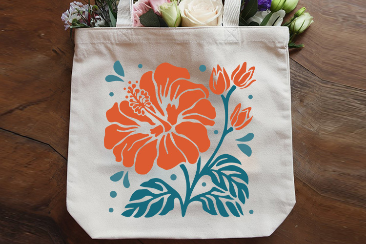 Artistic Hibiscus Flower Abstract SVG tote bag Mockup Image.jpg