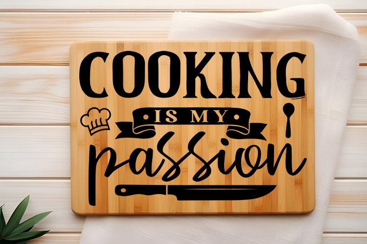 Cooking is My Passion - Kitchen Cutting Board SVG File Image 2.jpg