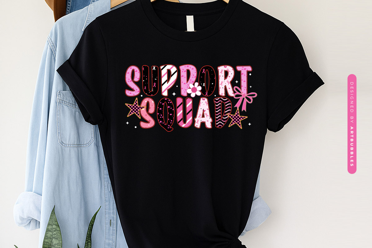 Support Squad - Breast Cancer Coquette Sublimation Tshirt Mockup Image.jpg