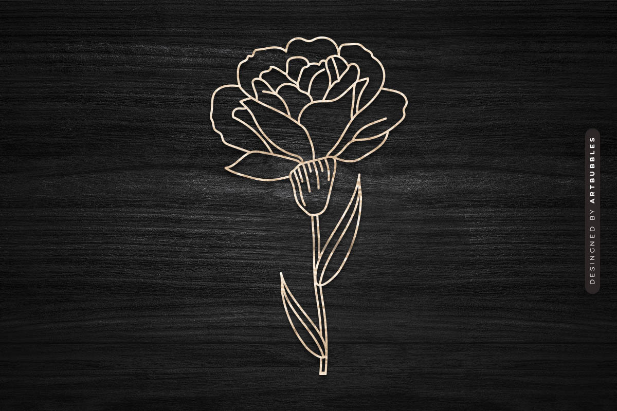 Carnation Wild Flower Laser Cut SVG Image 3.jpg