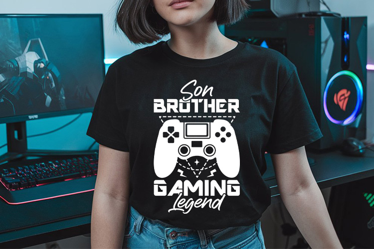 Son Brother Gaming Legend SVG Design Tshirt Mockup Image.jpg