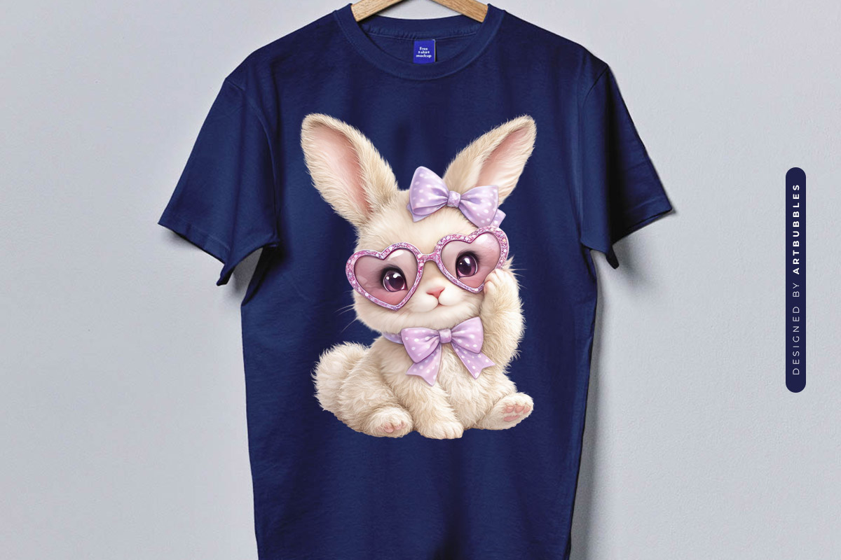 Cute Bunny Easter Sublimation Transfer Shirt Mockup Image.jpg