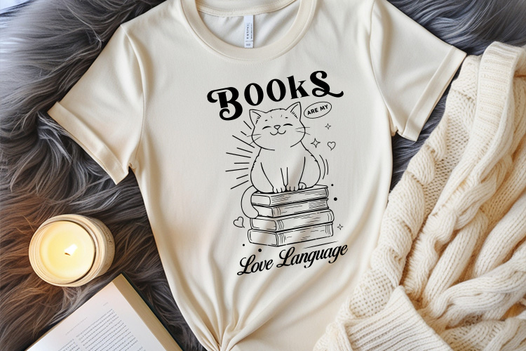 Books Are My Love Language - Reading SVG Tshirt Mockup Image.jpg