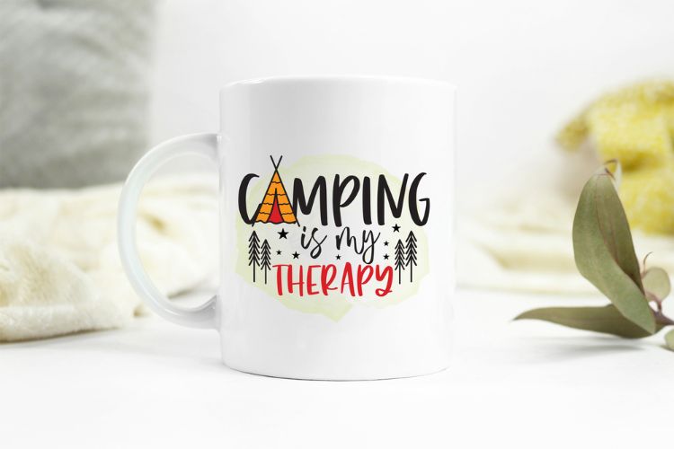 Camping is My Therapy PNG Sublimation Print Mug Mockup Image.jpg