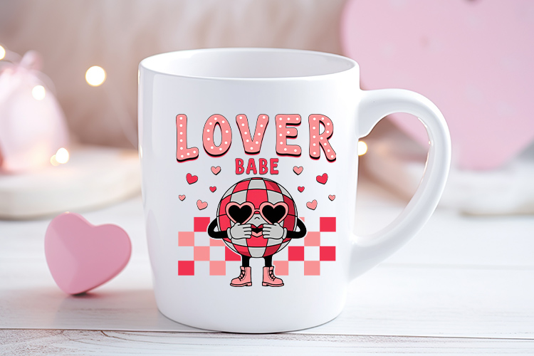 Lover Babe - Playful Retro Valentine's Day Sublimation Mug Mockup Image.jpg