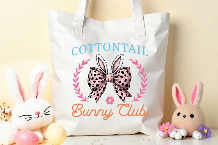 Cottontail Bunny Club - Coquette Easter Sublimation Tote Mockup Image.jpg
