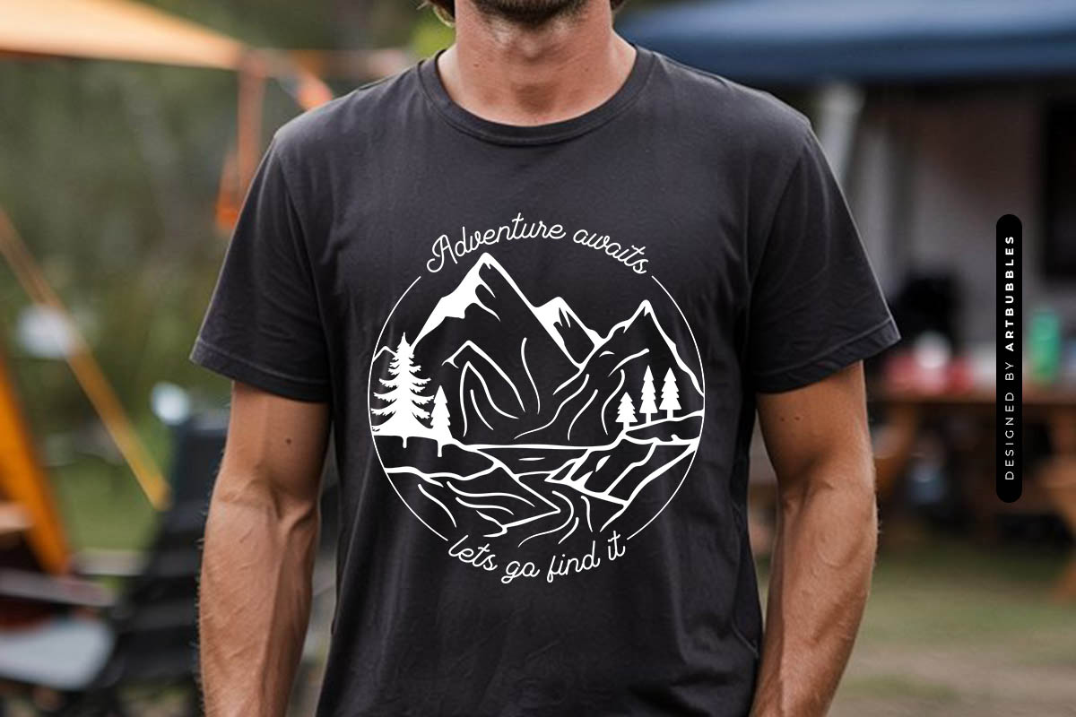Adventure Awaits Let's Go Find It - Camping SVG Tshirt Mockup Image.jpg
