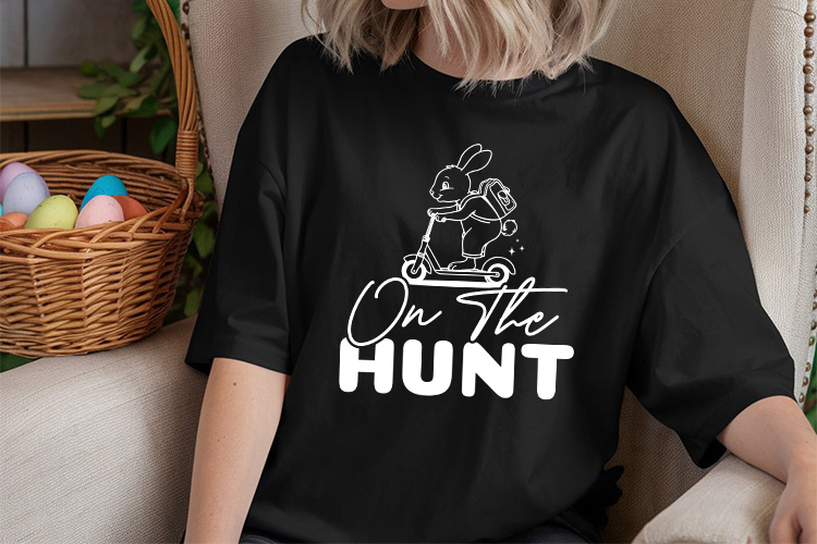 On the Hunt - Easter Bunny SVG Tshirt Mockup Image.jpg