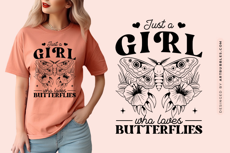 Just A Girl Who Loves Butterflies SVG File Image.jpg
