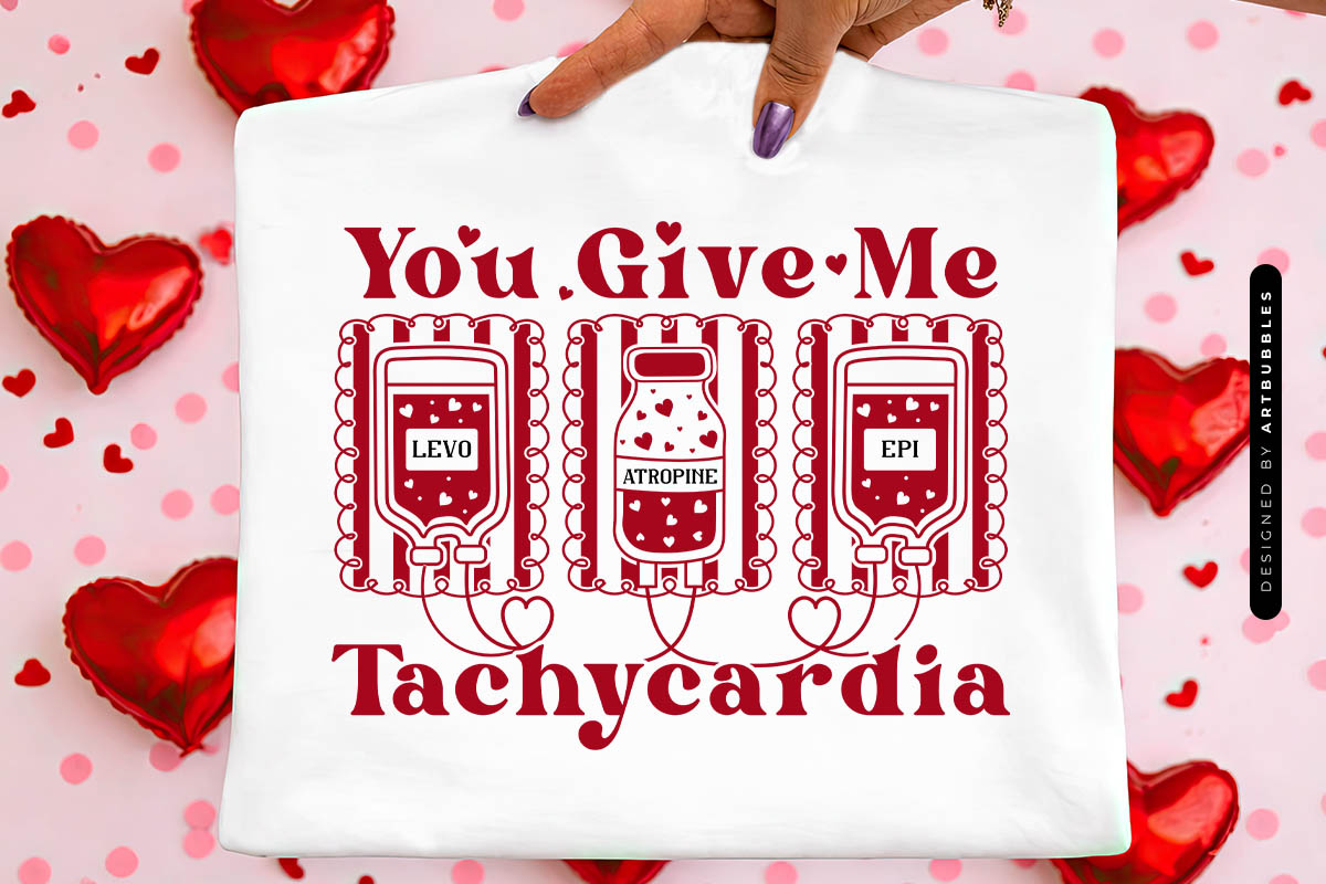 You Give Me Tachycardia - Nurse Valentine SVG Tote Mockup Image.jpg
