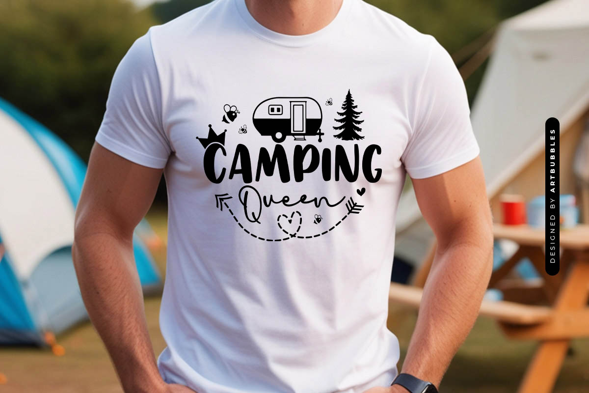 Camping Queen SVG for Cricut and Silhouette Shirt Mockup Image.jpg