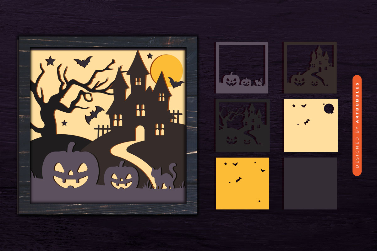 Halloween Layered Shadow Box Paper Cut SVG Image.jpg