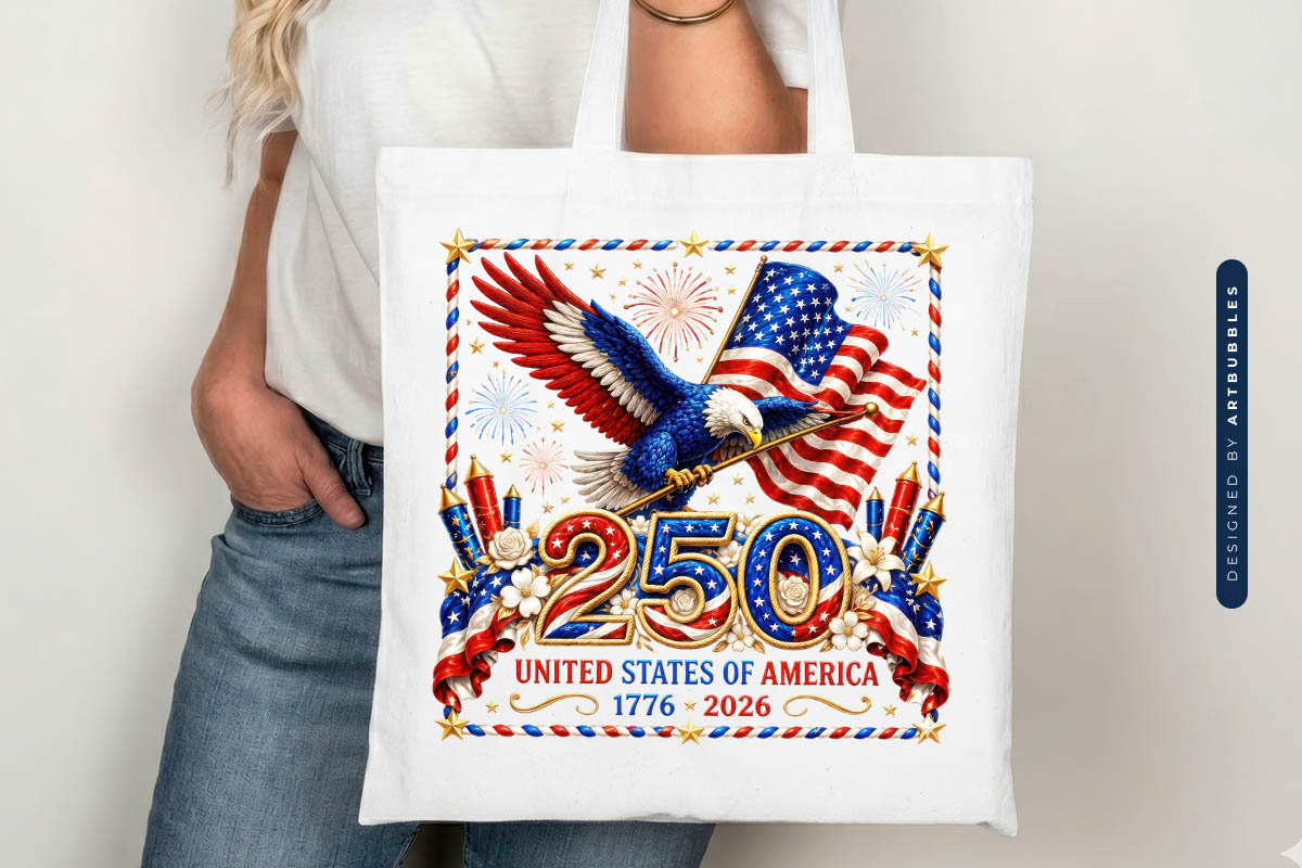 250 United States of America Sublimation PNG Tote Mockup Image.jpg