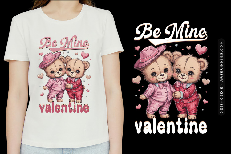 Be Mine Valentine PNG Retro Sublimation