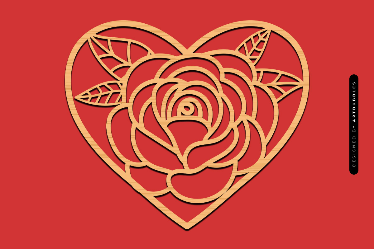 Valentine's Day Rose Heart Laser Cut SVG Image 3.jpg
