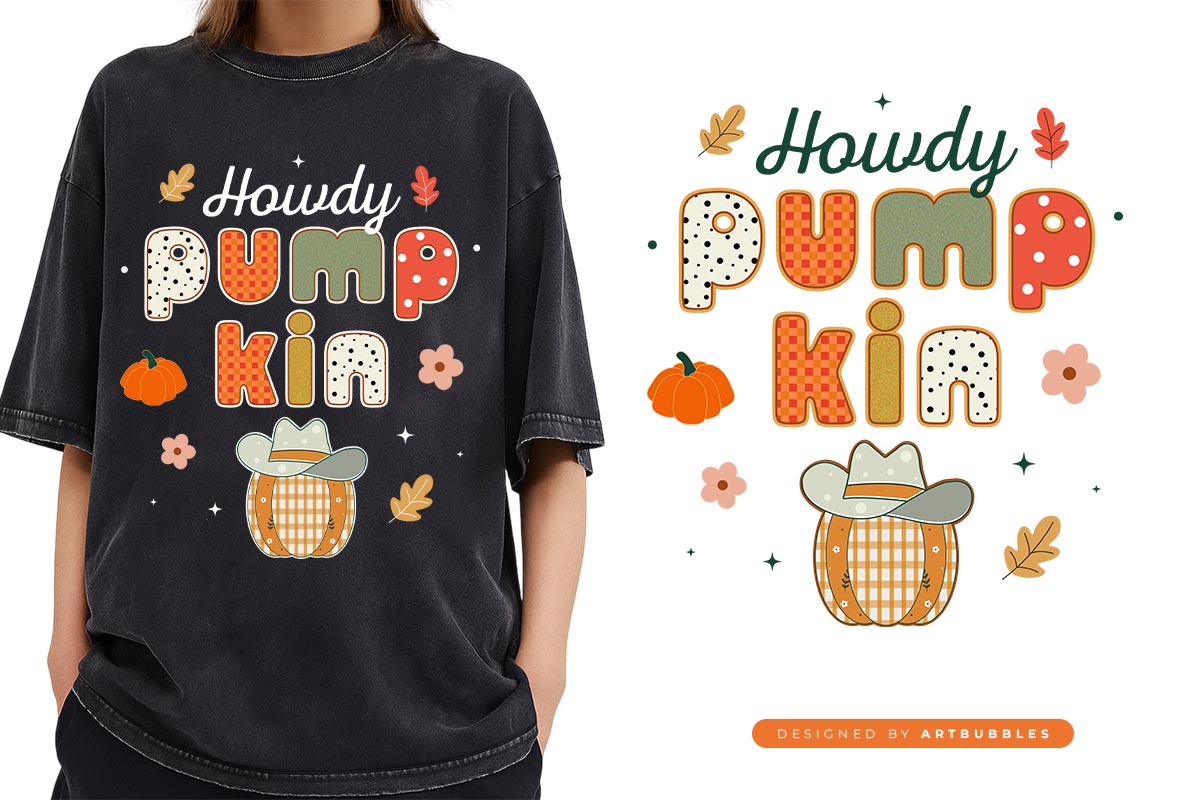 Howdy Pumpkin - Preppy Fall Sublimation Print image.jpg