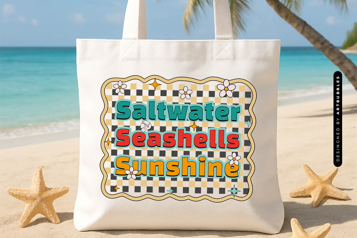 Saltwater Seashells Sunshine - Summer Sublimation Tote Bag Mockup image.jpg