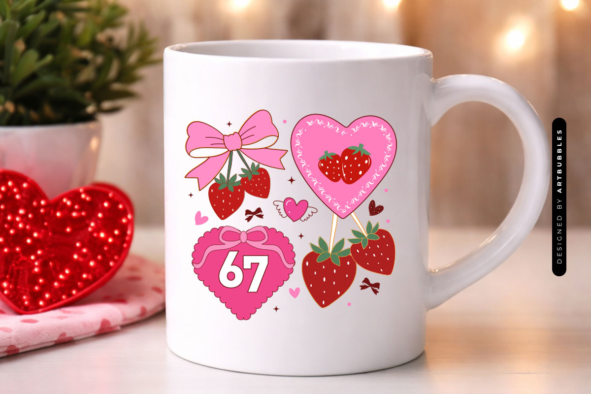 Coquette Strawberry Valentine 67 Sublimation Mug Mockup Image.jpg