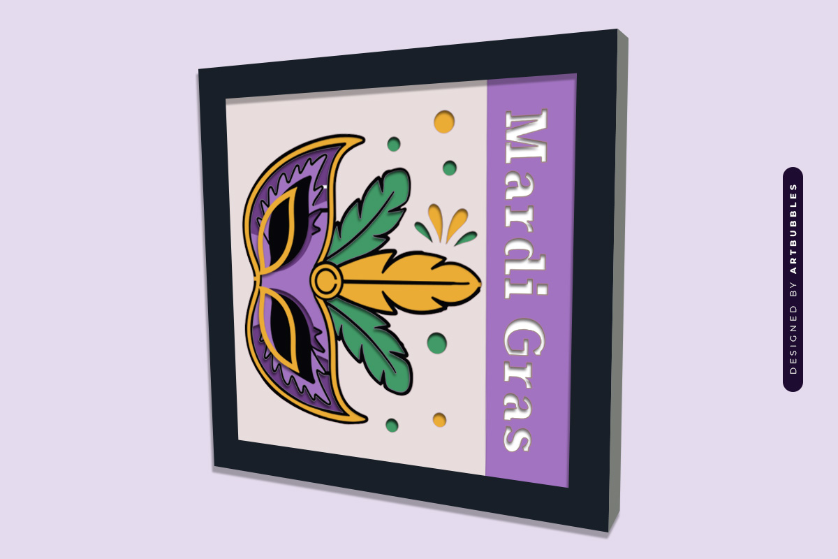 Mardi Gras 3D Shadow Box SVG Cut File Image 2.jpg