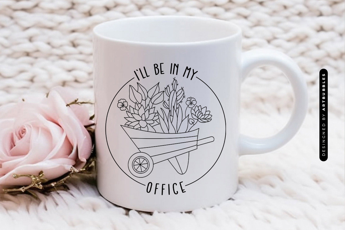 I'll be in My Office - Plant Outline SVG Mug Mockup Image.jpg
