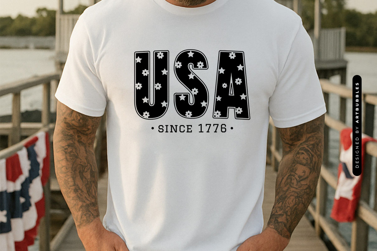 USA Since 1776 - Happy 4th of July SVG T-shirt Mockup Image.jpg
