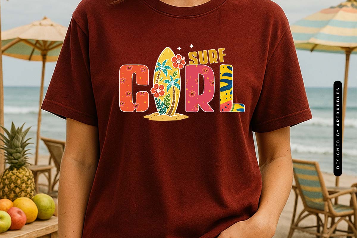 Surf Girl - Summer Sublimation Shirt Design Tshirt Mockup Image.jpg
