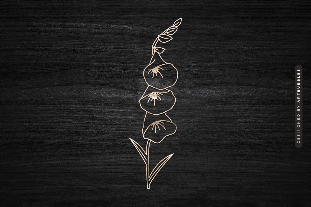 Laser Cut Gladiolus Flower SVG PNG Image 3.jpg