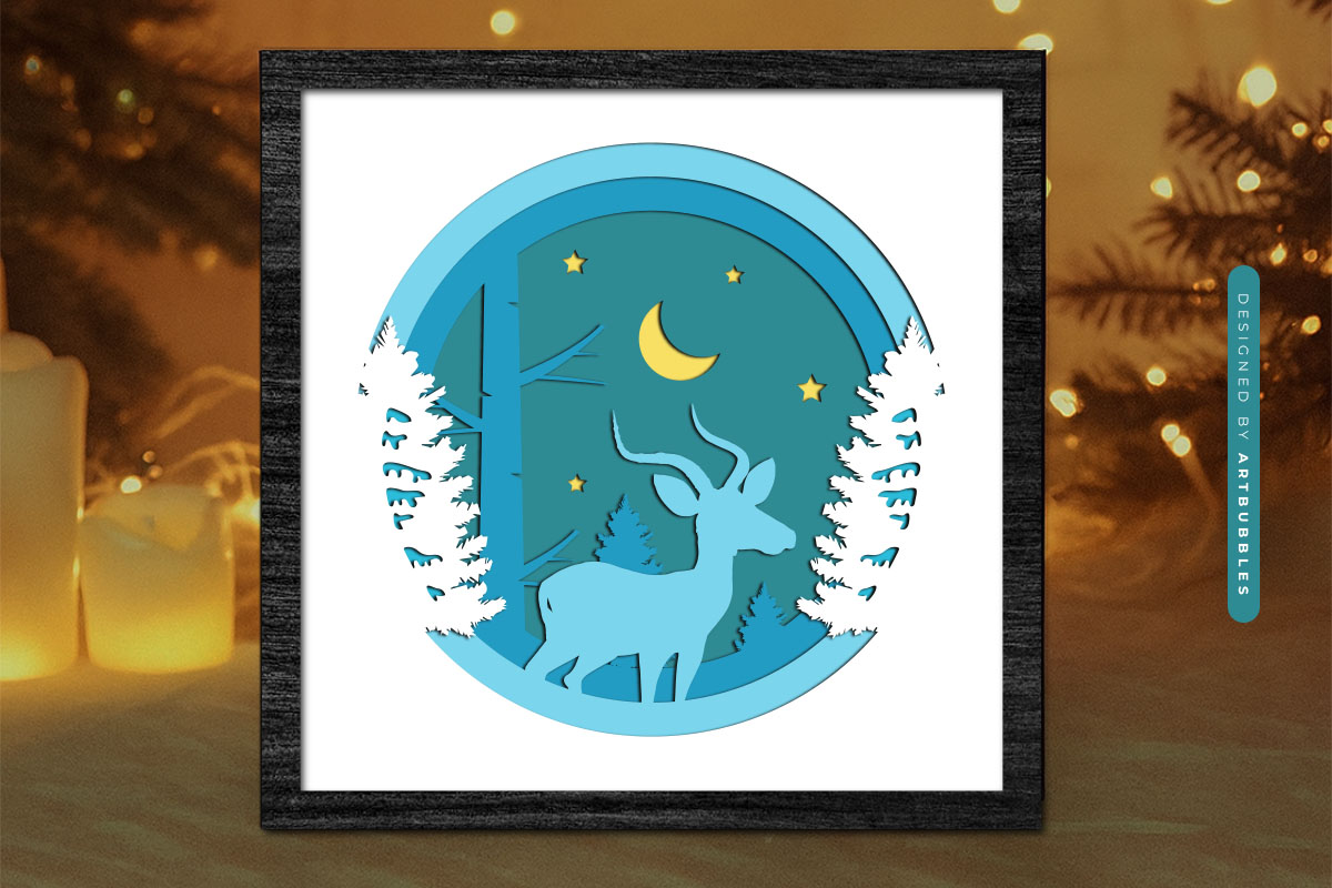 Christmas Layered Shadow Box Paper Cut SVG Image.jpg