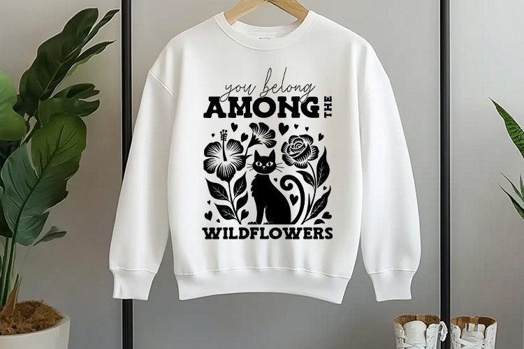 You Belong Among the Wildflowers SVG File Tshirt Mockup Image.jpg