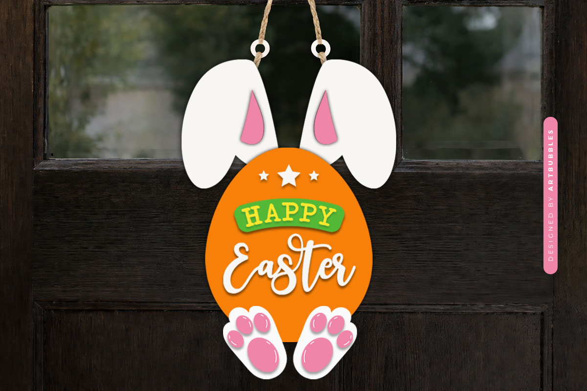 Laser Cut Easter Door Sign SVG Bundle Image 7.jpg