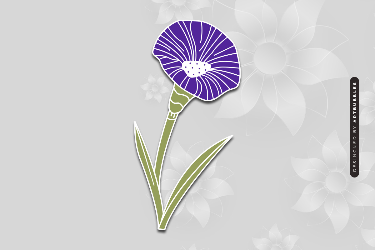 Morning Glory Laser Cut Wildflower SVG PNG Image 2.jpg