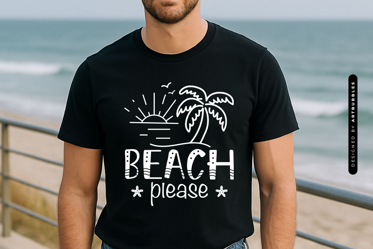 Beach Please - Summer SVG Design T-shirt Mockup Image.jpg